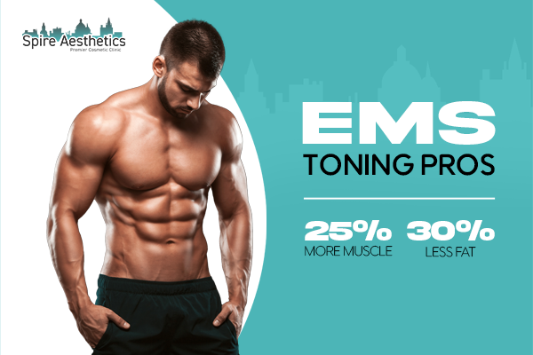 image of man with benefits of EMS toning pros treatment to help combat weight gain Luton