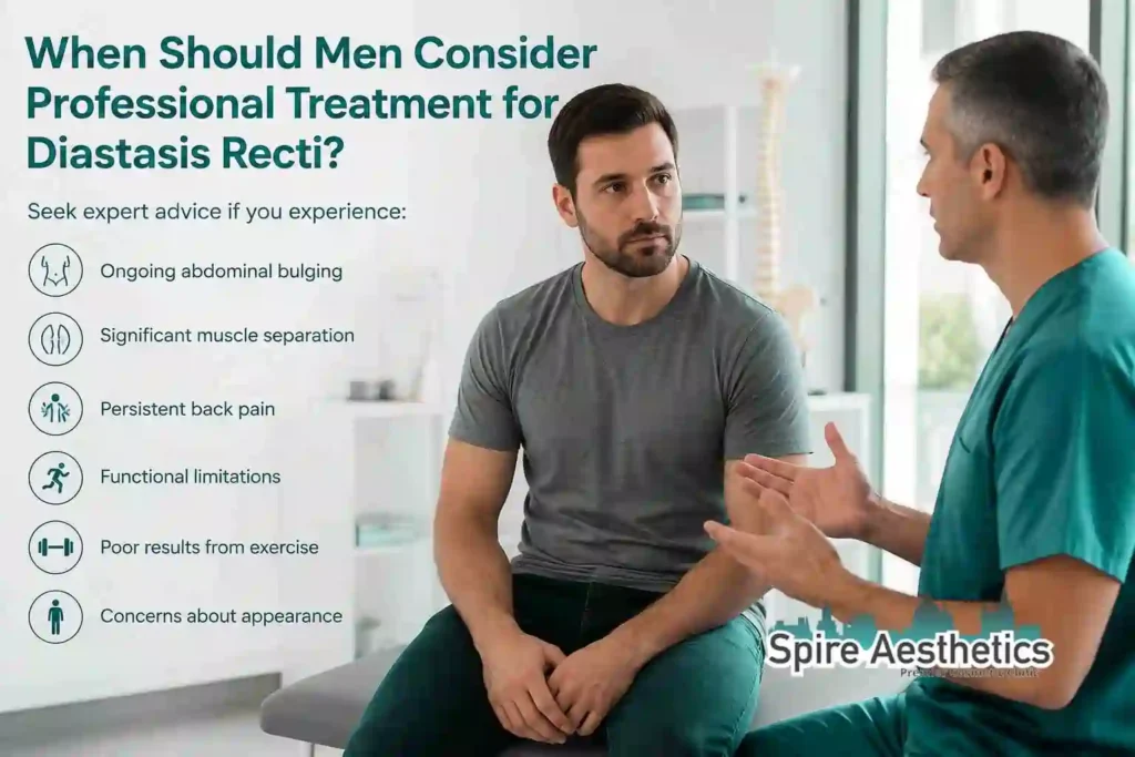 When Should Men Consider Professional Treatment for Diastasis Recti Luton?
