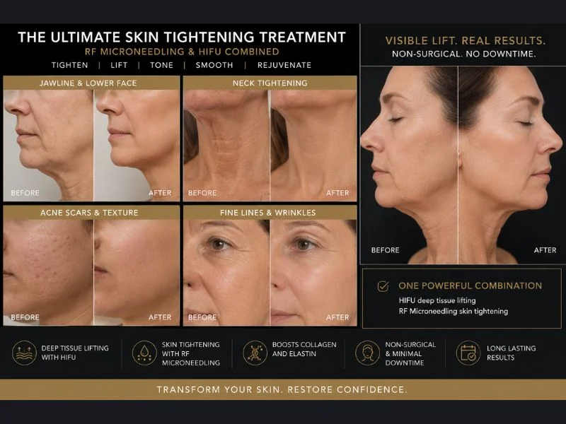 Results of combined treatment for the ultimate skin tightening treatment Luton